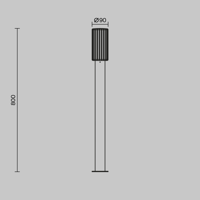Ландшафтный светильник Maytoni Rib O502FL-01B1