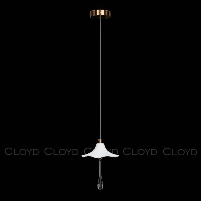 Подвесной светильник Cloyd SHANGRILA-A P1 / Ø16 см - керамика - золото (арт.11467)