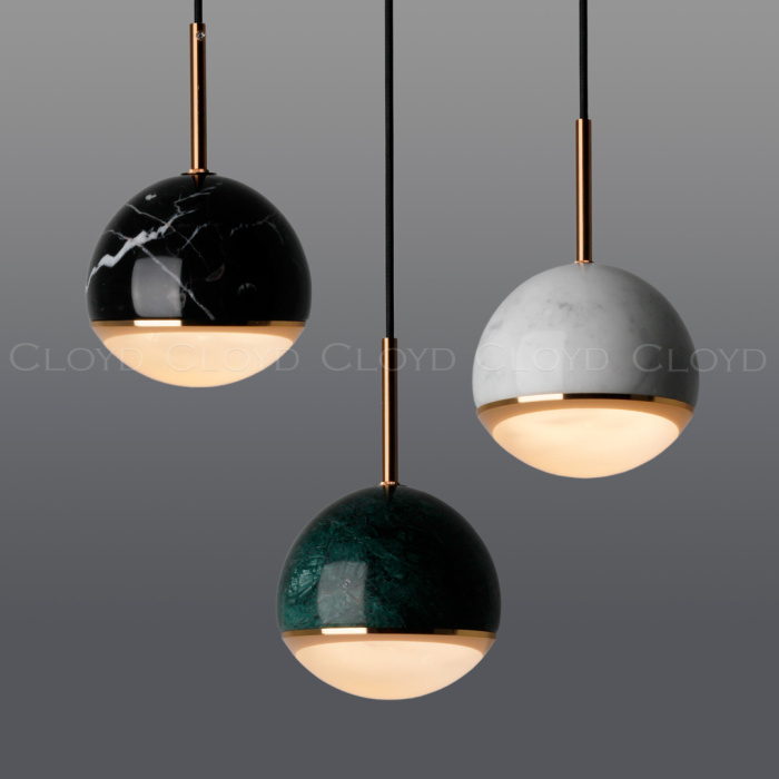 Подвесной светильник Cloyd LUNAR P1 / латунь - бел.мрамор (арт.11058)