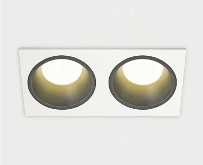 Светильник встраиваемый с рамкой ITALLINE IT08-8013 black 3000K 2 шт + IT08-8015 white