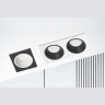 Светильник встраиваемый с рамкой Italline IT08-8013 black 3000K 2 шт + IT08-8015 white