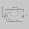 Встраиваемый светильник Maytoni Share DL126-GX53-SQ-B