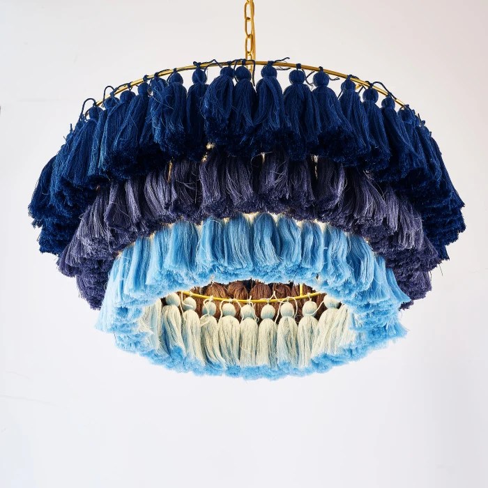 Подвесная люстра TASSEL Синий ImperiumLoft