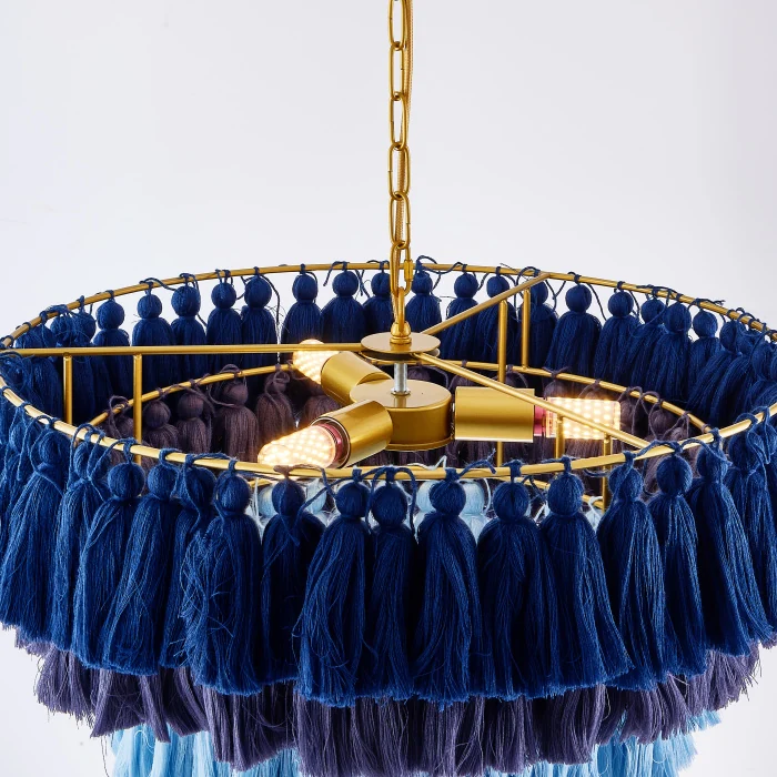 Подвесная люстра TASSEL Синий ImperiumLoft