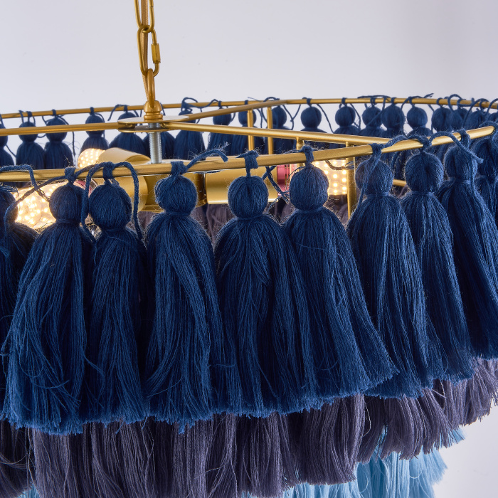 Подвесная люстра TASSEL Синий ImperiumLoft
