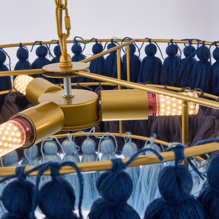 Подвесная люстра TASSEL Синий ImperiumLoft