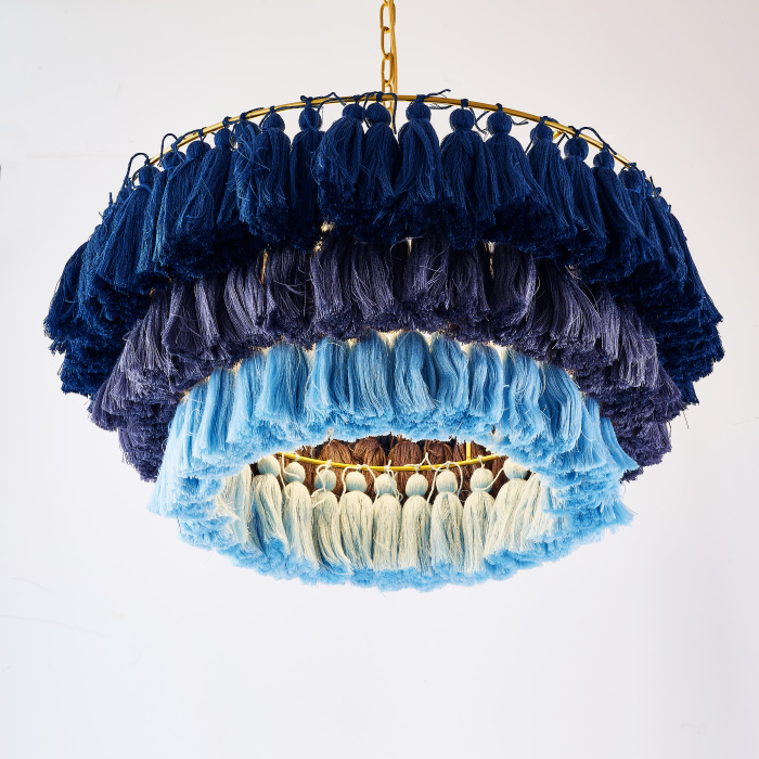 Подвесная люстра TASSEL Синий ImperiumLoft