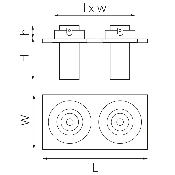 Комплект из светильника и рамки Intero Intero TUBO Lightstar i526264