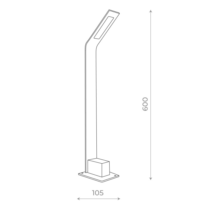 Светильник уличный наземный ST-Luce SL094.405.01 Черный/Черный LED 1*4W