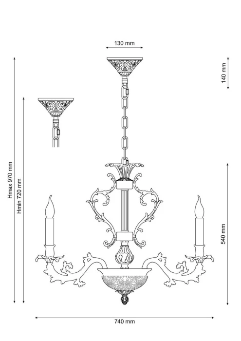 Люстра подвесная Lucia Tucci FIRENZE 1780.8.2 antique gold
