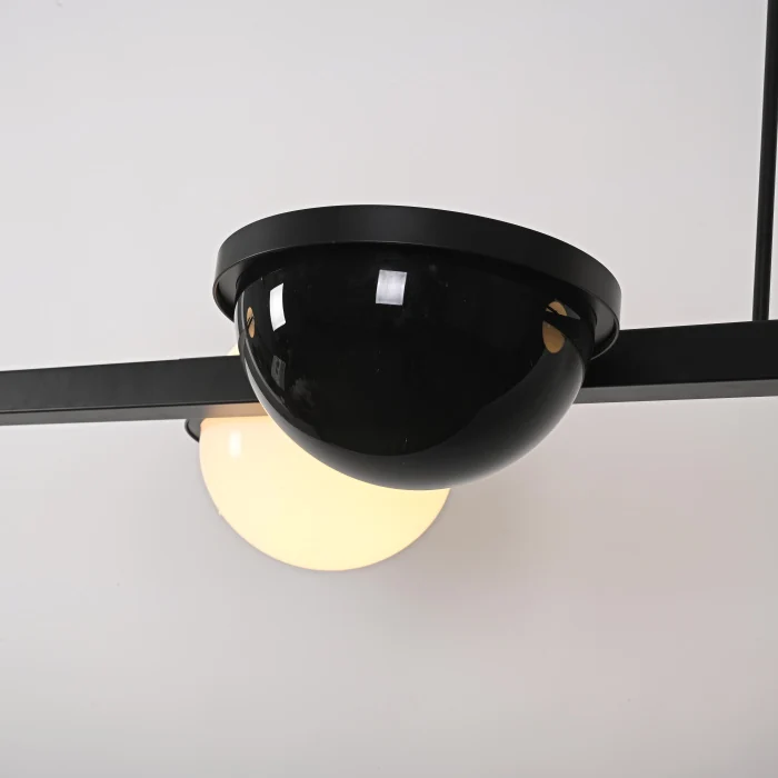 Реечный подвесной светильник PALMA Wall lamp 3 шара + 1 вазон горизонтальная ImperiumLoft