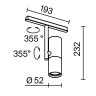 Трековый светильник Maytoni Elti TR005-4-12W-DS-B