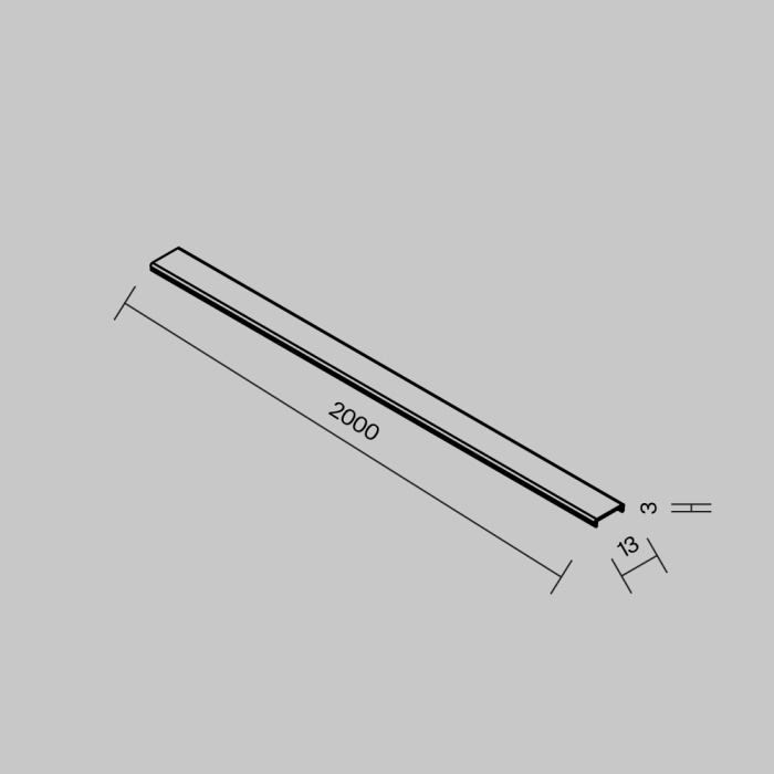 Рассеиватель для низкпрофильного накладного шинопровода Maytoni TRAMN034DC-2W