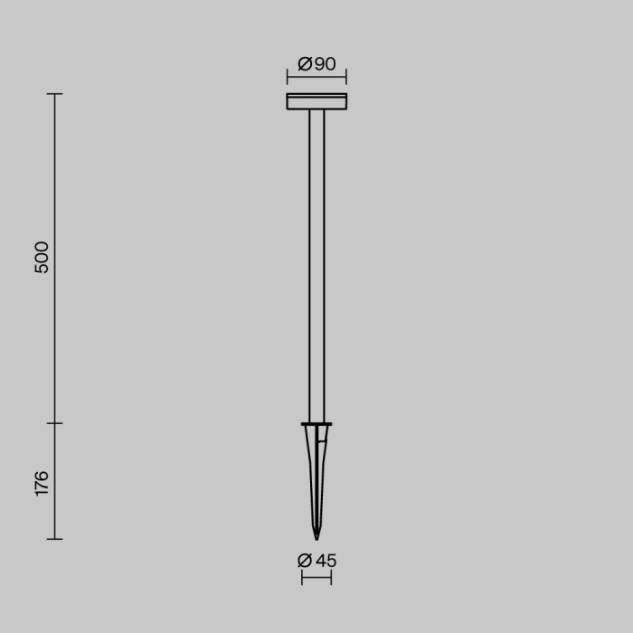 Ландшафтный светильник Maytoni Stake O503FL-L4B3K1