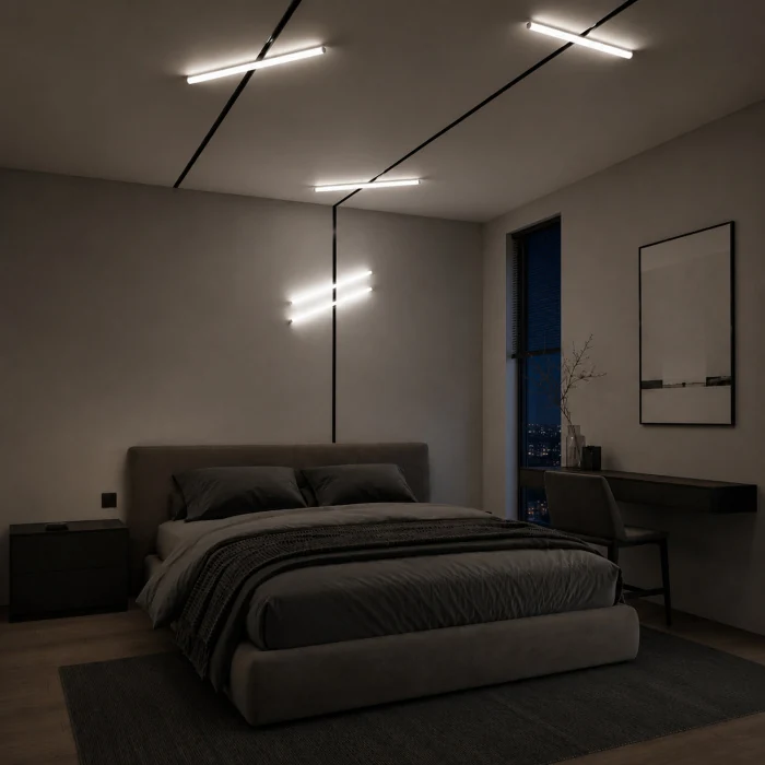 Магнитный трековый светильник Черный LED 1*10W 3000K 1 200Lm Ra>90 120° IP20 L604xW28xH ST803.436.10