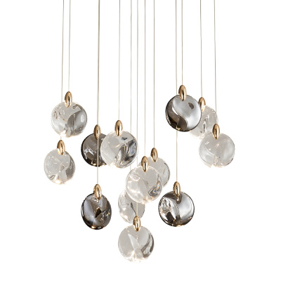 Подвесной светильник Delight Collection OD2440 OD2440-13 gold/clear+amber+grey