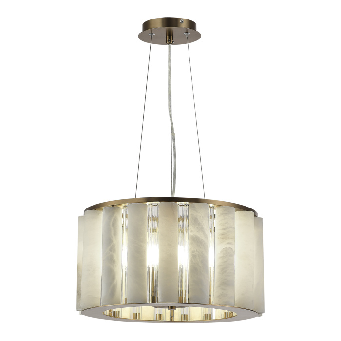 Светильник подвесной ST-Luce Бронза, Прозрачный/Белый алебастр E14 6*40W SL1516.303.06