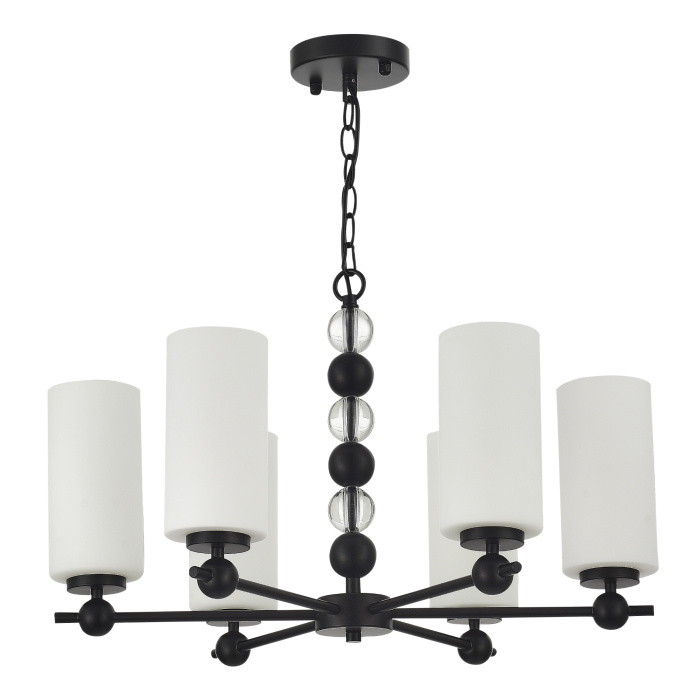 Светильник подвесной ST-Luce черный/белый E27 6*40W SL2003.403.06