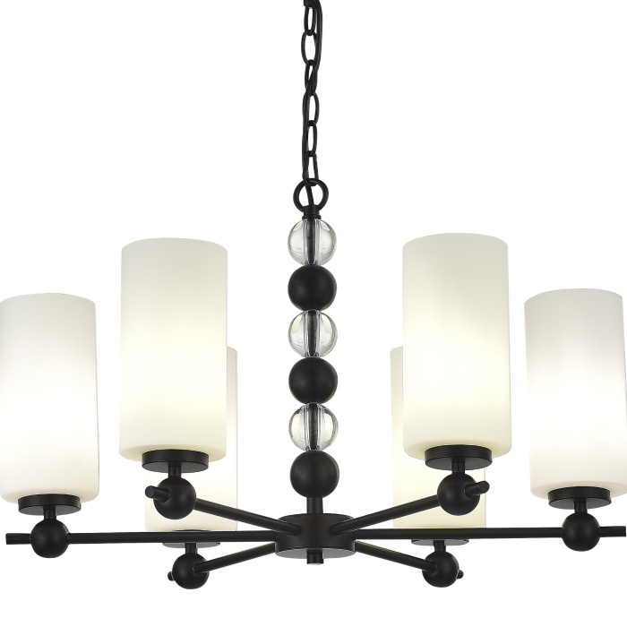 Светильник подвесной ST-Luce черный/белый E27 6*40W SL2003.403.06