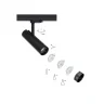 Трековый трехфазный светильник Nowodvorski Milo Led Black 8763