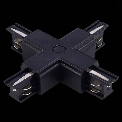 Х-образный токоподвод для трехфазного шинопровода ST-Luce Черный ST030.409.17