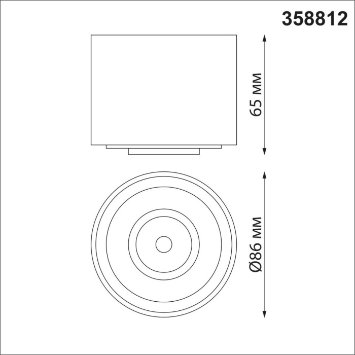 Накладной светильник светодиодный Novotech Gesso 358812