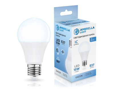 Лампа светодиодная Лон A60 15W 6400K AMBRELLA light 601506