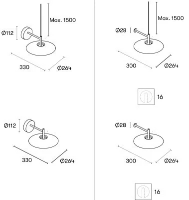 Подвесной светильник Leds C4 H