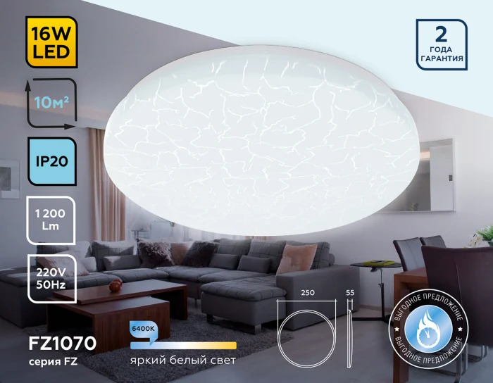 Потолочный светодиодный светильник Ambrella light FZ1070