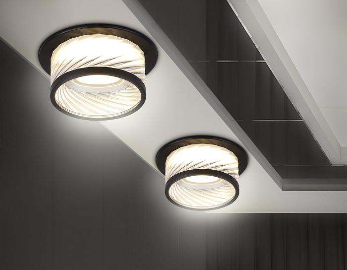 Встраиваемый светильник из стекла Ambrella light TN1252