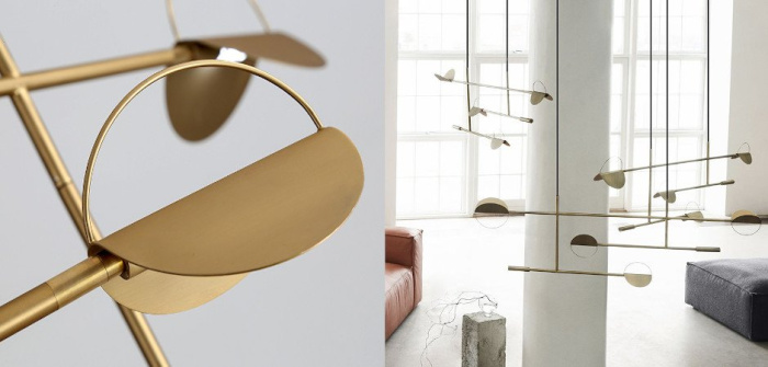 Люстра BOLIA LEAVES PENDANT brass ImperiumLoft