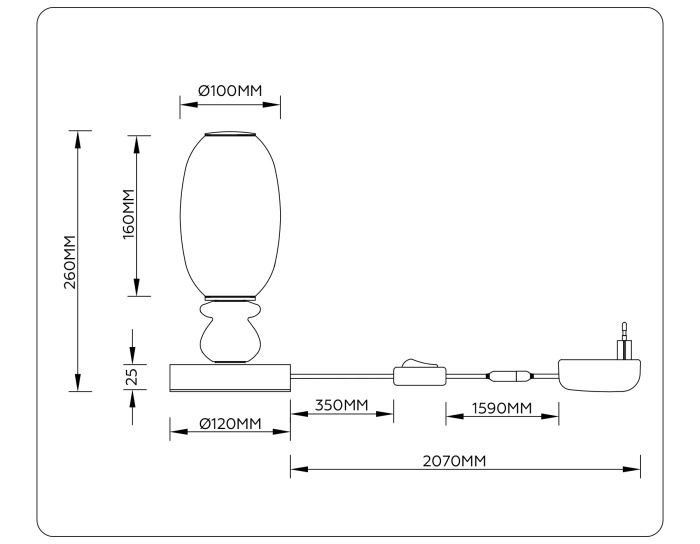 Настольная светодиодная лампа HIGH LIGHT AMBRELLA LIGHT LH53154