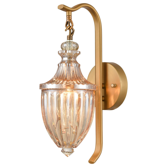 376-501-01 Бра Бронза/Янтарный E27 1*40W