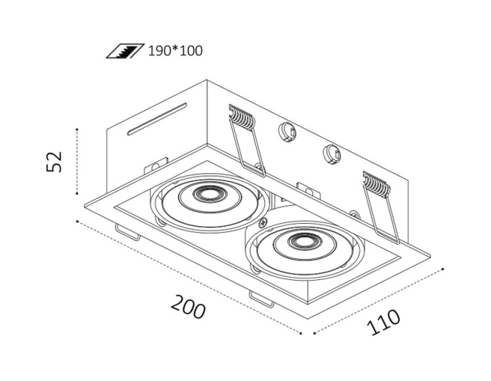 Встраиваемый светильник Italline DL 3033 white 3000K