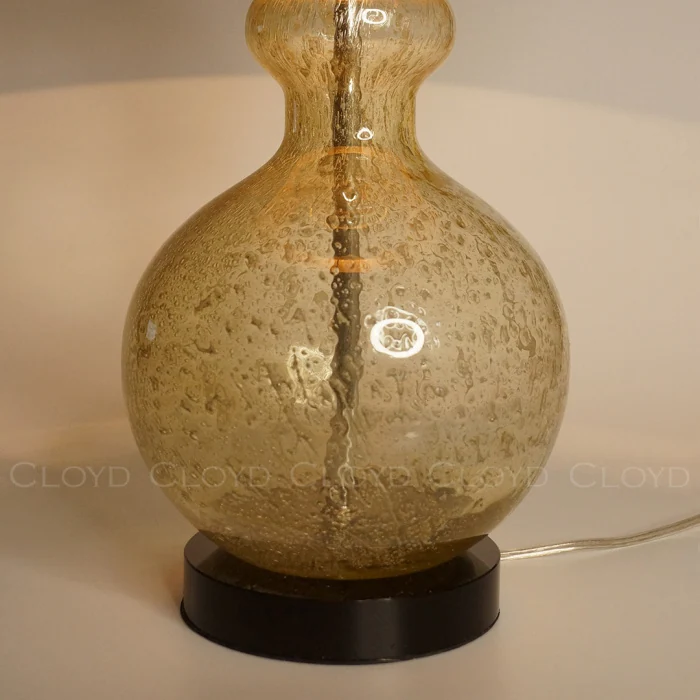 Настольная лампа Cloyd TAMPLIERA T1 / выс. 72 см - латунь - янтарн. стекло (арт.30126)