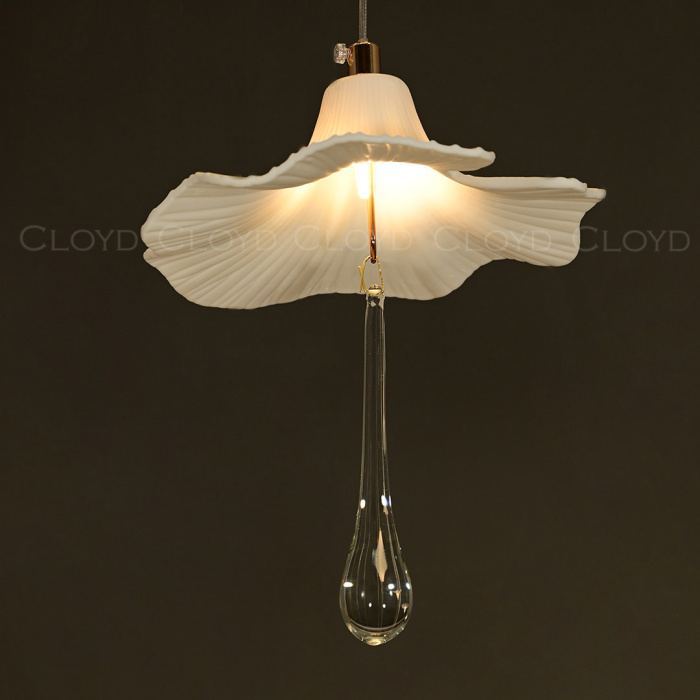 Подвесной светильник Cloyd SHANGRILA-A P1 / Ø22 см - керамика - золото (арт.11468)