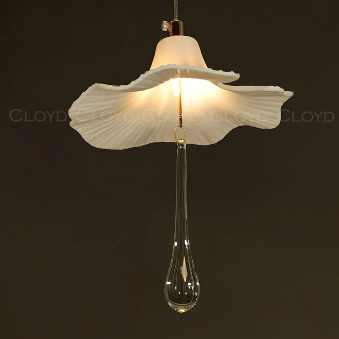 Подвесной светильник Cloyd SHANGRILA-A P1 / Ø22 см - керамика - золото (арт.11468)