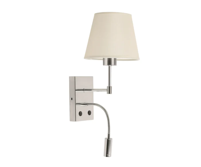 Бра Верто хром/белый w18*23 h39 E27 1*40W Kink Light 08084-2,02