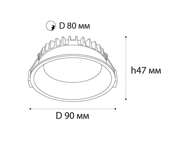Светильник встраиваемый с рамкой ITALLINE IT08-8013 black 4000K + IT08-8014 black