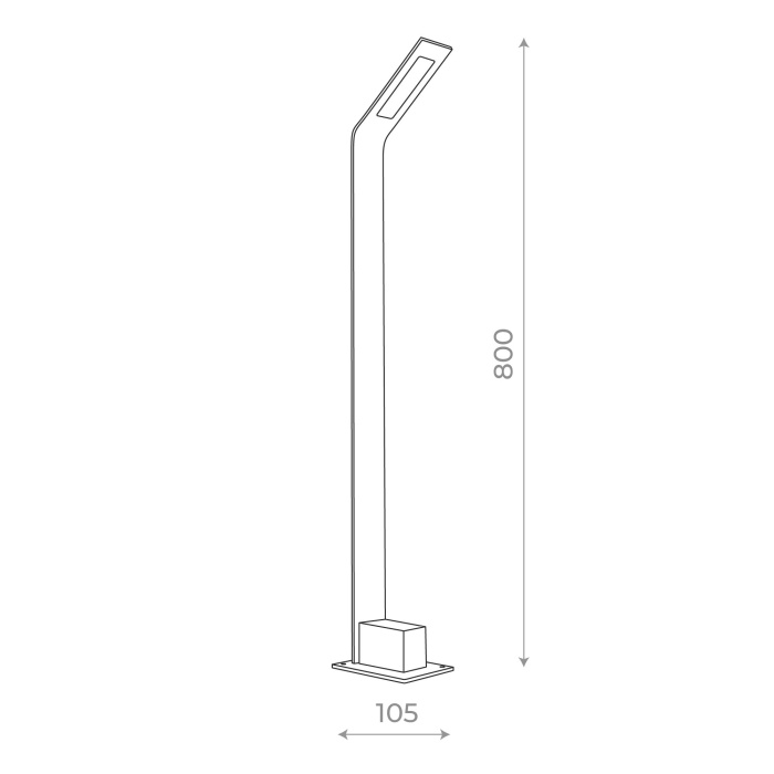 Светильник уличный наземный ST-Luce SL094.445.01 Черный/Черный LED 1*4W