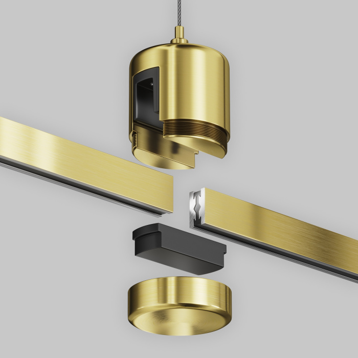 Подвес тросовый Hang с прямым коннектором питания Flarity латунь Maytoni TRA157SW-IPC1-BS