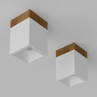 Накладной светильник Ledron KUBING 130 Wooden White