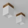 Накладной светильник Ledron KUBING 130 Wooden White