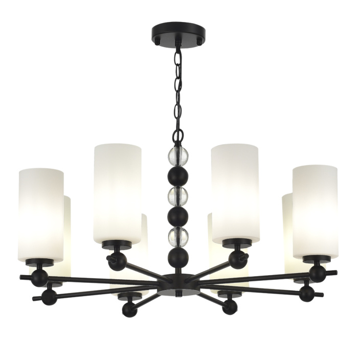 Светильник подвесной ST-Luce черный/белый E27 8*40W SL2003.403.08