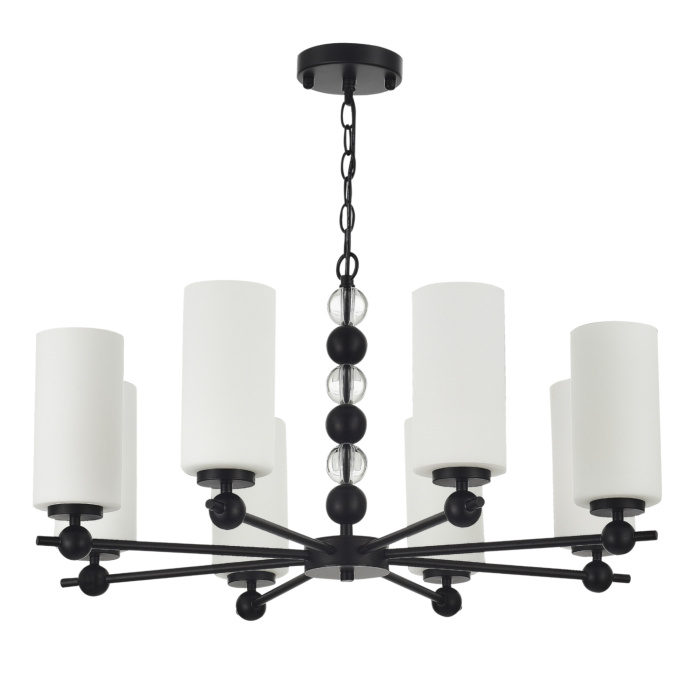 Светильник подвесной ST-Luce черный/белый E27 8*40W SL2003.403.08