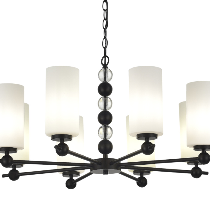 Светильник подвесной ST-Luce черный/белый E27 8*40W SL2003.403.08