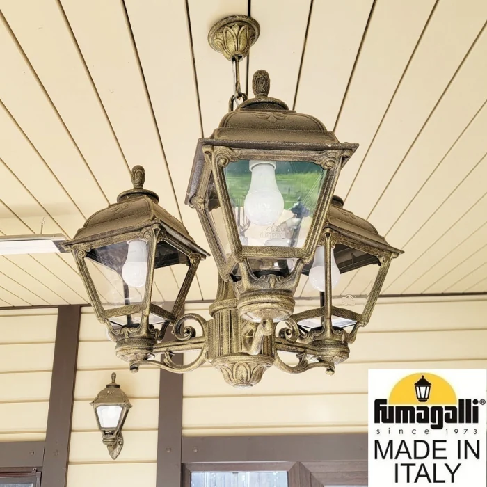 Подвесной уличный светильник (ЛЮСТРА) FUMAGALLI SICHEM/CEFA 3L U23.120.S30.BXF1R