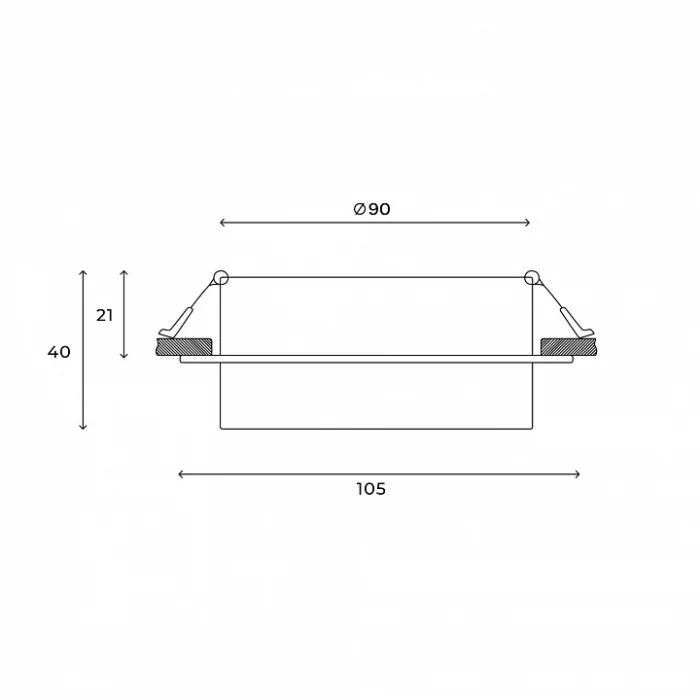 Встраиваемый светильник Hesby Lighting Nimbus HSBL_0128