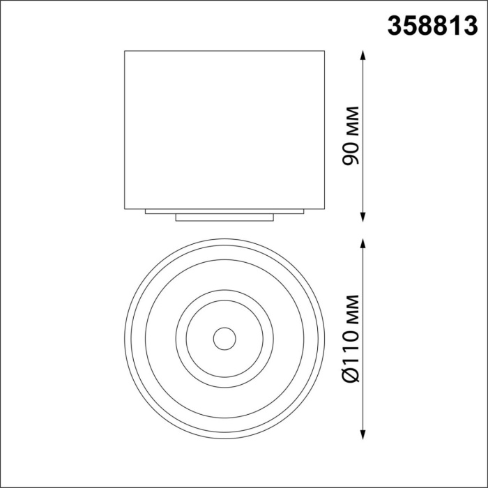 Накладной светильник светодиодный Novotech Gesso 358813