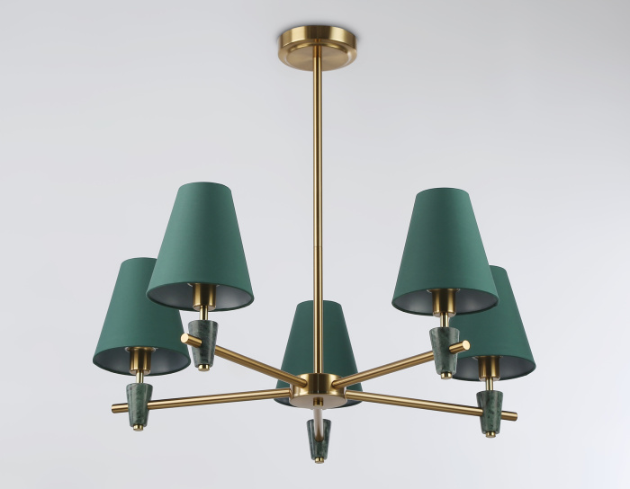 Люстра на штанге с абажурами и мрамором AMBRELLA light LH75051